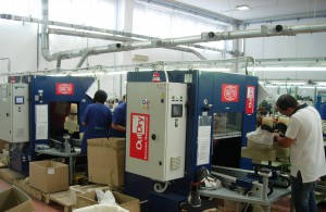 Presse OutDry installate su una linea produttiva