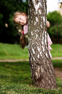 Little girl in outdoor settings