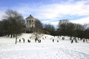 Winter im Englischen Garten in München