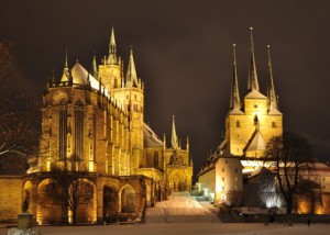 Domberg, Dom Silhouette von Erfurt