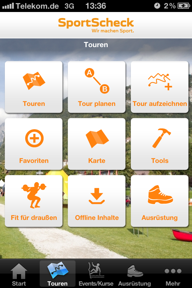 Viele nützliche Funktionen bietet die kostenlose App von Sport-Scheck: Tourenplanung, GPS Aufzeichnung, Packlisten, Notruf und vieles mehr. Foto: (c) SportScheck