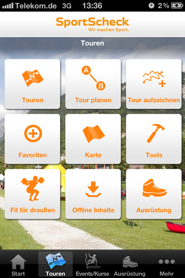 Viele nützliche Funktionen bietet die kostenlose App von Sport-Scheck: Tourenplanung, GPS Aufzeichnung, Packlisten, Notruf und vieles mehr.  Foto: (c) SportScheck