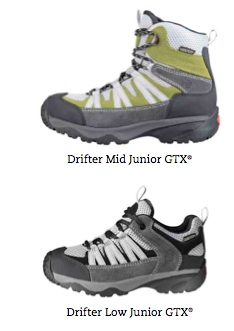 Den Drifter Junior GTX von Hanwag gibt es in zwei Versionen: Als flachen Wanderschuh oder als Kinderwanderstiefel. Foto: (c) Hanwag