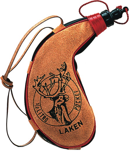 Eine klassische Trinkflasche aus der Leather Kanteen Kollektion von Laken. Foto: (c) Laken