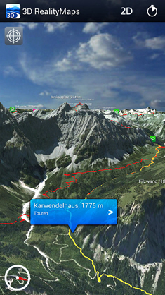 Wo gehts lang? Mit der neuen App von 3 D Reality Map ist orientieren in den Bergen ein Kinderspiel Foto: 3D Reality Map