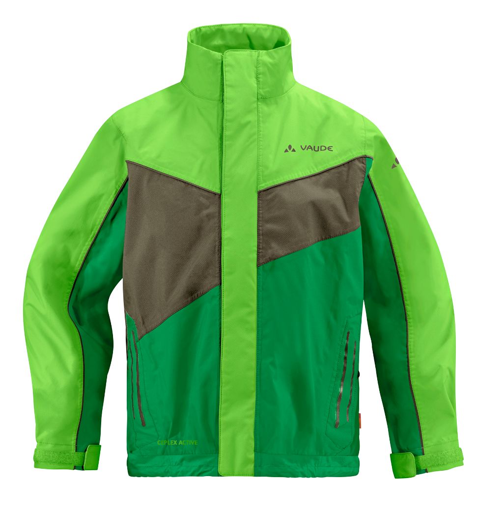 Umweltfreundlich und wasserfest: Vaude mit der Kids Grody Jacket. Foto(c) Vaude