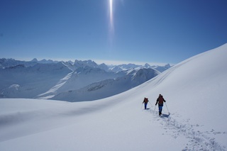 Das Nebelhorn bei strahlender Sonne und einem 400er Blick. Foto: (c) Kinderoutdoor.de