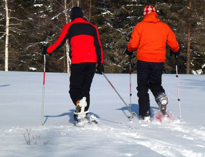 Schneeschuhwandern ist im Fichtelgebirge genau so schön, wie in Kanada. Foto: (c) Rainer Sturm / pixelio.de