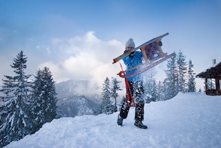 Das Hochschwarzeck bietet im Winter puren Rodelspaß! Foto: (c) Berchtesgadener Land Tourismus GmbH