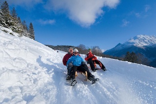 Rasant geht es das Hochschwarzeck hinunter. Foto: (c) Berchtesgadener Land Tourismus GmbH