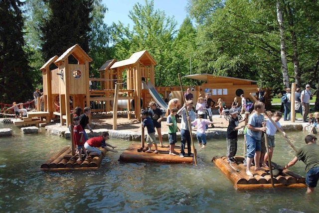 Eine Wasserwelt für Kinder auf der Mainau. Solche Ausflüge lieben die Outdoor Kids. Foto (c) Mainau