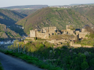 Burgen sind ein lohnendes Ziel für Tagesausflüge, so wie Burg Rheinfels bei St. Goar. Hier gibt es Suchspiele für Kinder. Foto (c) Dieter Schütz  / pixelio.de